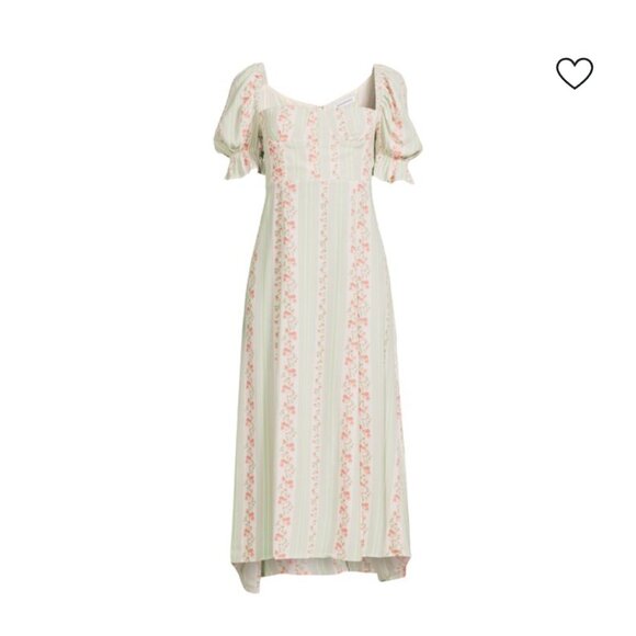 We Wore What Rosewood Cap Sleeve A-line Gown Midi Dress Multicolor Size 14 - Picture 5 of 10